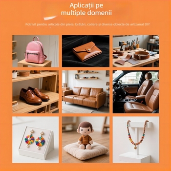 Fir cerat rotund 0,5 mm, 30 m – fir cerat poliester pentru brățară din piele, DIY