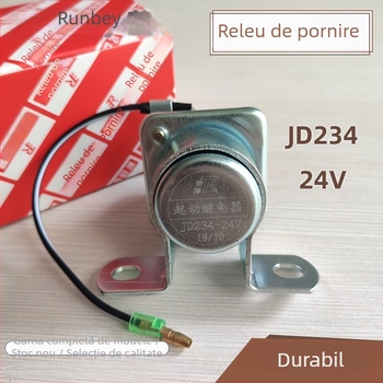 Releu de pornire JD134/JD234 pentru tractoare cu trei roți, 12V/24V, compatibil cu Dongfeng Cummins 153