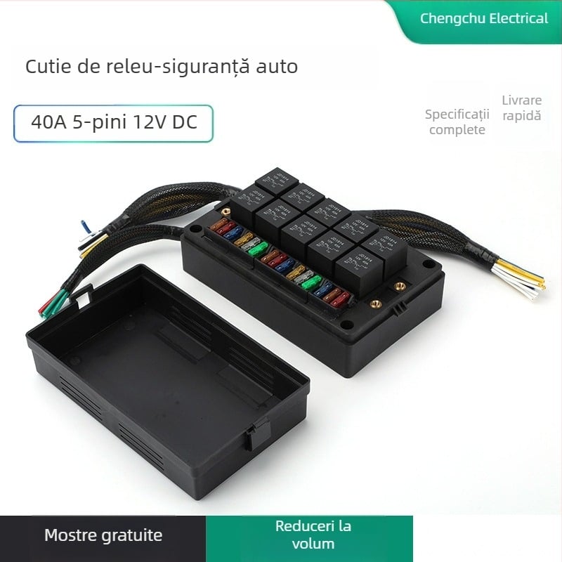 Cutie de relee și siguranțe DC12V pentru autovehicule comerciale și RV-uri, siguranță electromagnetică DC