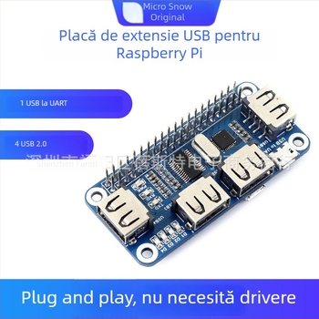 Weixue Placă de extensie USB pentru Raspberry Pi 4B/3B+ — USB Hub