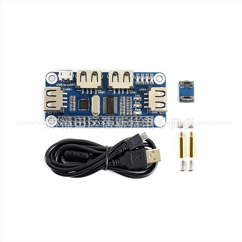Weixue Placă de extensie USB pentru Raspberry Pi 4B/3B+ — USB Hub