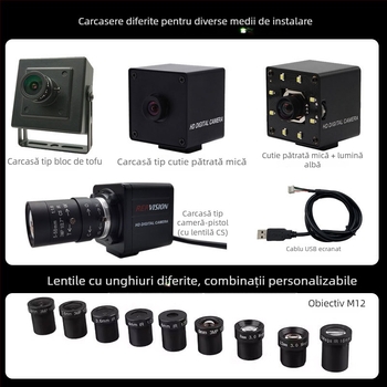 Modul cameră USB 2.0, 2.0MP, 1080p, 90fps, focalizare manuală, fără drivere, pentru desktop, laptop, videoconferințe și camere de securitate