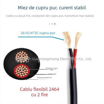 Raspberry Pi 4A cablu extindere USB de înalt curent cu întrerupător 501, conector Type-C masculin-feminin