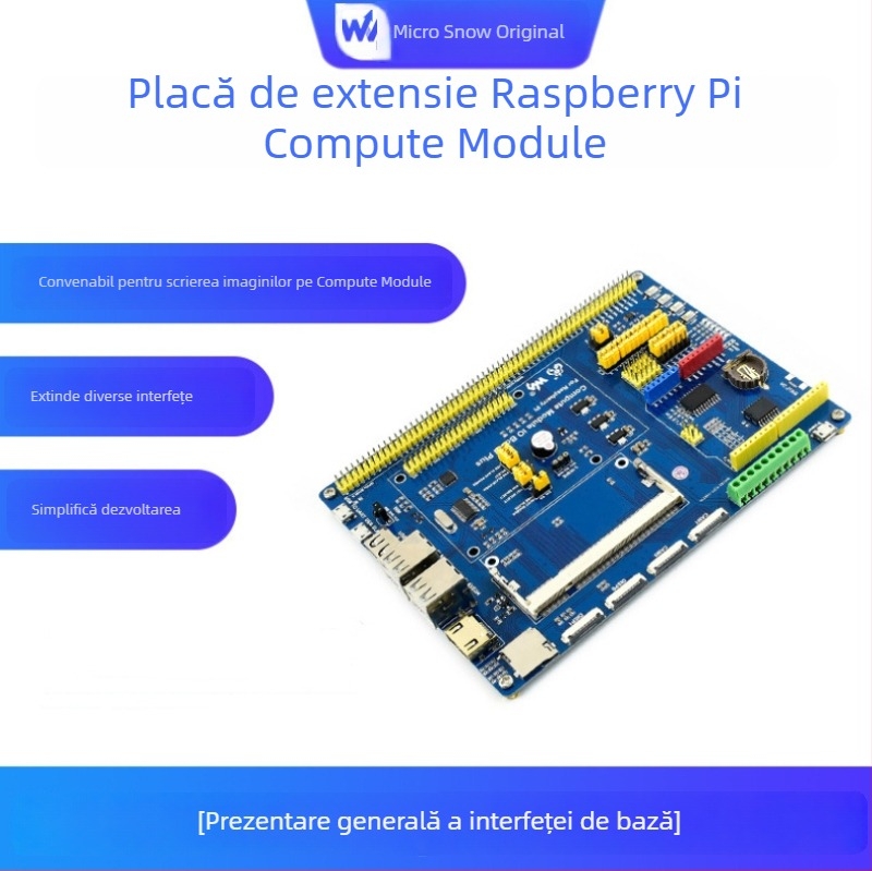 Light Snow placă de expansiune Raspberry Pi Compute Module, compatibilă cu IO Board V3