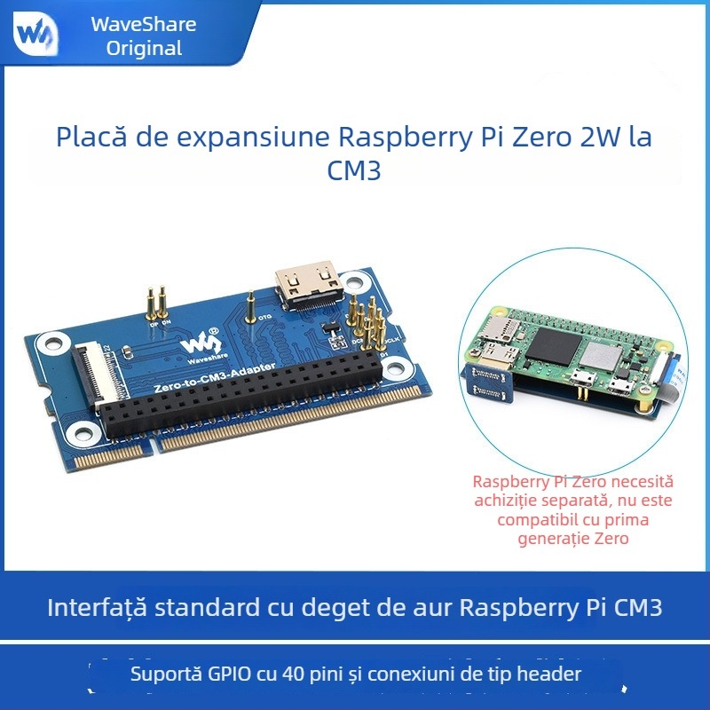 Weixue Placă de extindere Raspberry Pi Zero 2 W către CM3, Înlocuire placă de bază CM3/CM3+