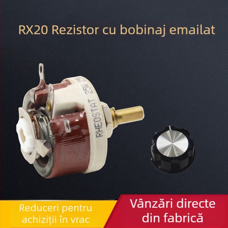 BC1 Reostat cu disc roșu în stil american, rezistor disc și potențiometru, 25W 50W 100W 150W 300W