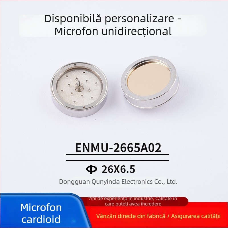 Capsulă de microfon cu condensator, 26 mm, placată cu aur, diafragmă mare pentru microfoane personalizate