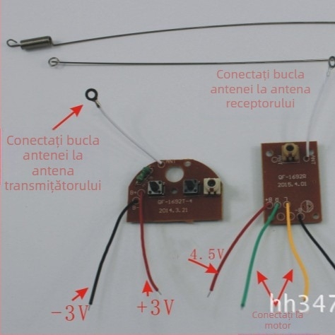 Modul de control de la distanță cu două canale, frecvență 27 MHz, accesorii pentru jucării și piese pentru modele tehnologice
