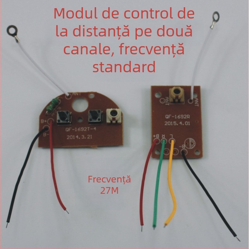 Modul de control de la distanță cu două canale, frecvență 27 MHz, accesorii pentru jucării și piese pentru modele tehnologice