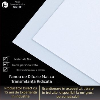 Panou LED difuzor mat din PS pentru iluminat de tavan, placă de difuzie translucidă, protecție pentru ochi