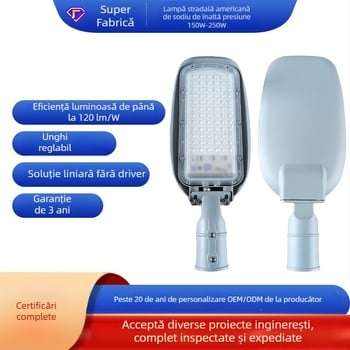 Lampa stradală LED liniară, personalizată, 120W, înaltă eficiență, corp din aluminiu turnat, IP65, unghi de fascicul reglabil