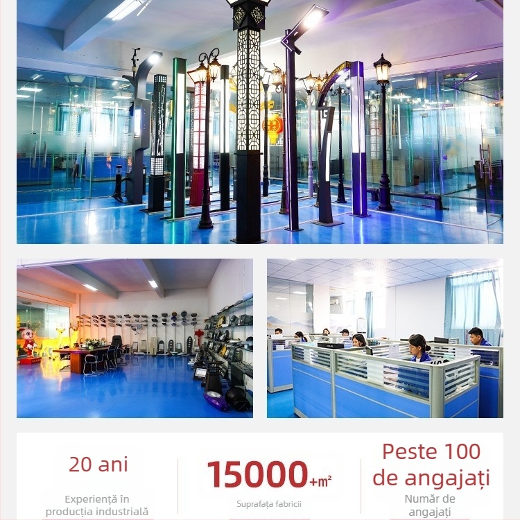 Stâlp LED pentru iluminat stradal, exterior, înălțime reglabilă 8–12 m