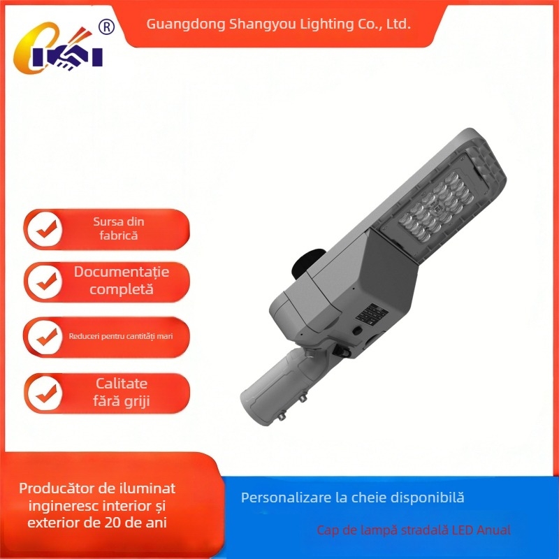 Corp de iluminat stradal LED exterior, cu corp din aluminiu turnat, 50W, 220V, economii de energie de 30%, IP66 rezistent la apă, pentru iluminat stradal municipal