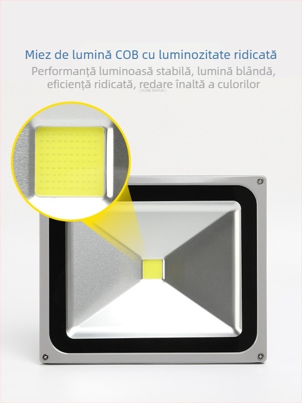 Proiector LED exterior, 100W, IP65, pentru șantier