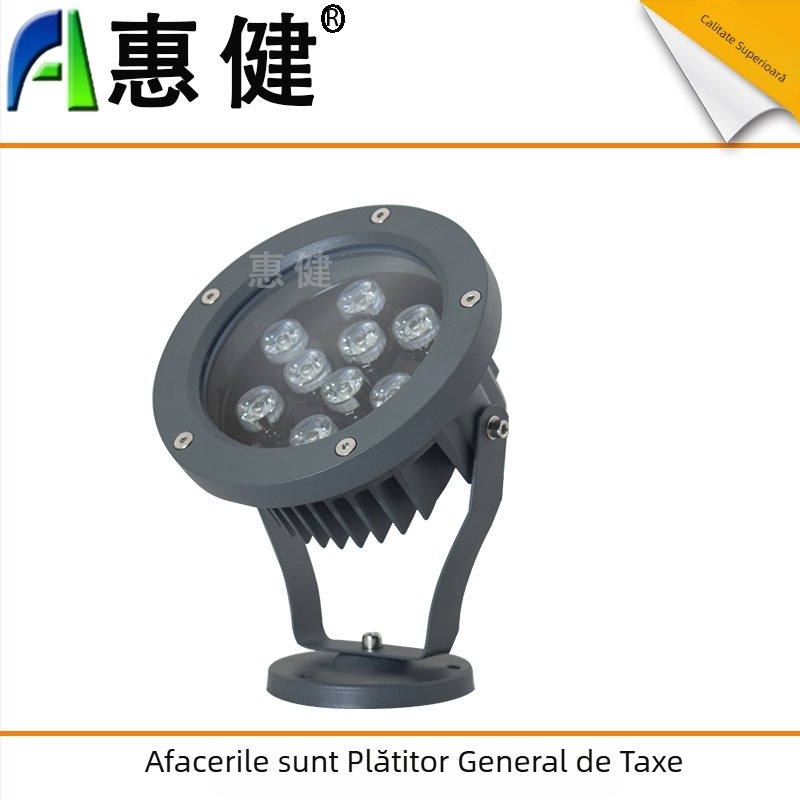 Proiector LED exterior, 12W/18W/36W, spot rotund pentru copaci, peisaj și gazon, alimentare la priză