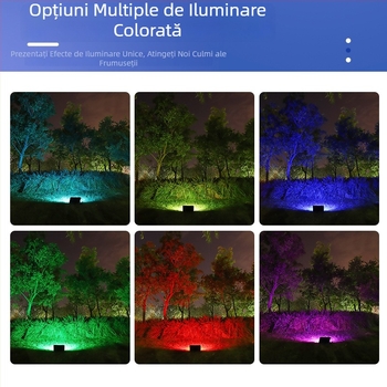 Lumină LED pentru copac, proiector exterior impermeabil, iluminare peisaj multicoloră
