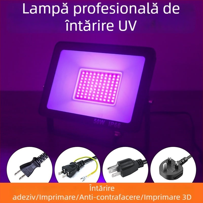 Proiector UV mov de 200W pentru scenă în aer liber, IP66 impermeabil