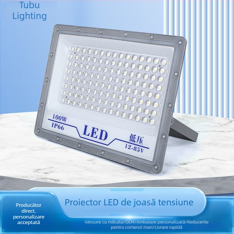 Proiector LED pentru joasă tensiune 12–85V AC/DC, exterior, clasă marină, IP66