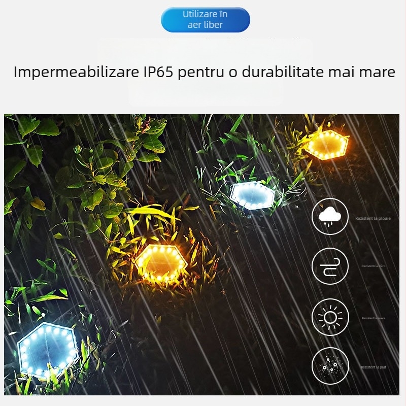 Lămpi solare subterane LED modulare, pentru montare pe perete, trepte, garduri și gazon