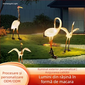 Lampă din rășină, în formă de pasăre, LED pentru exterior, decor peisaj grădină și curte, personalizabil