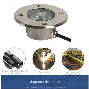 Lampă de perete submersibilă RGB încadrată, ultra-subțire, rezistentă la apă, 3W pentru piscine și iazuri cu pești