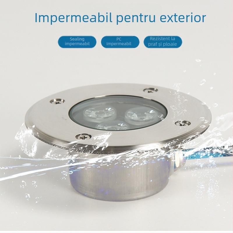 Lampă de perete submersibilă RGB încadrată, ultra-subțire, rezistentă la apă, 3W pentru piscine și iazuri cu pești