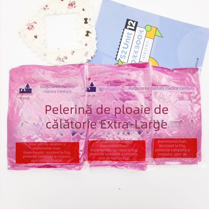 Poncă de ploaie pentru drumeții în aer liber, mărime extra-large, pentru o persoană