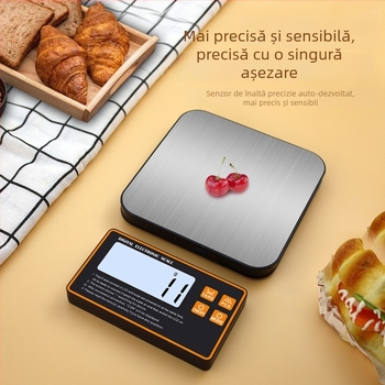 Cântar de bucătărie cu design split, măsurare electronică inteligentă, rezoluție 1 g, cântar compact pentru uz casnic, cântar alimentar de înaltă precizie, interval 5 g–15 kg