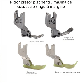 Picior presor plat din plastic pentru mașina de cusut, presor din oțel pentru piele, placă de bază T36LN/P36N