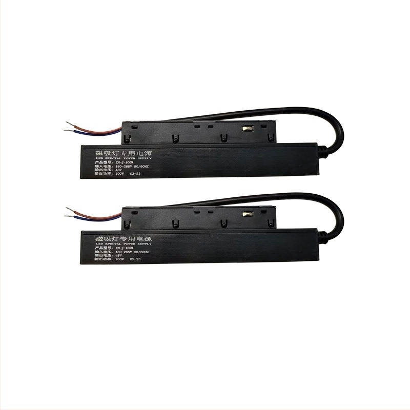 Driver LED cu tensiune constantă pentru iluminat pe șină, montaj magnetic, 100W, 48V încorporat