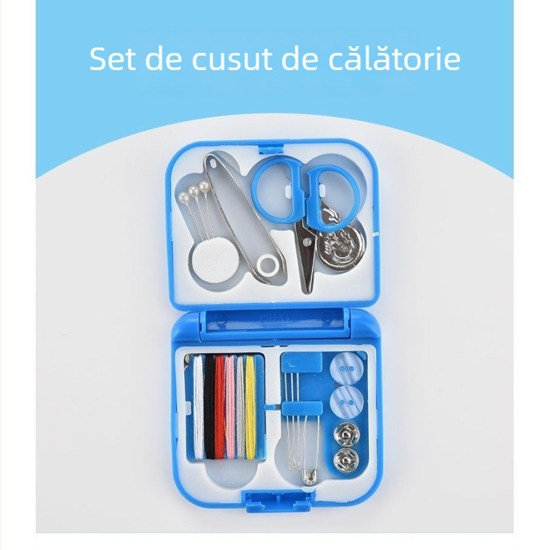 Set mini premium de cusut într-o cutie compactă – unelte de cusut manual, pentru uz casnic și călătorii