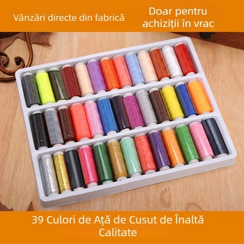 Ață de cusut poliester 39 culori, pentru cusut manual, rulou mic, uz casnic
