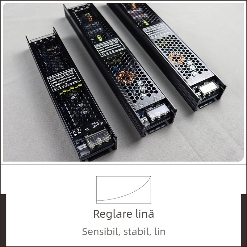 DALI 0-10V LED magnetic pe șină, reglabilă, cu driver pentru tensiune constantă, 48V 150W