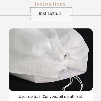 Geantă de depozitare a încălțămintei și uscare, husă portabilă din material nețesut alb — anti-îngălbenire, protecție solară, grosime, rezistentă la praf și mucegai