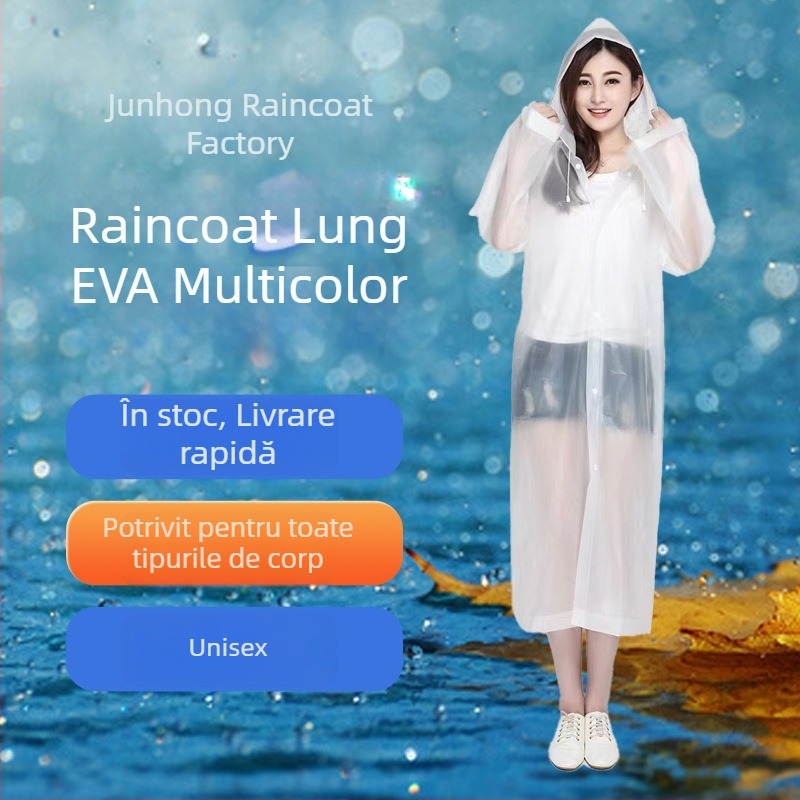 Pelerină de ploaie EVA groasă pentru copii, drumeții în aer liber, poncho cu desen animat, reutilizabil, personalizabil