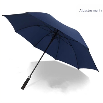 Umbrelă golf mare cu logo personalizat, deschidere automată, tijă dreaptă și mâner curbat