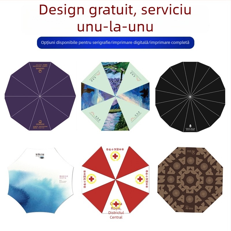 Umbrelă de golf cu tijă dreaptă, ploaie sau soare, 16 nervuri, logo personalizat, umbrelă mare de publicitate, rezistentă la vânt.