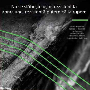 Corona linie de pescuit PE cu 8 fire pentru aruncări la distanță, linie principală ultra-netedă, cu înaltă rezistență la tracțiune și uzură