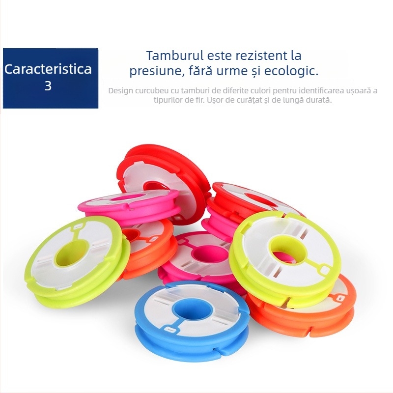 Set de depozitare pentru linia principală din silicon, multicolor, pentru echipament de pescuit