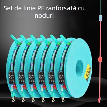 Set linie principală cu noduri întărite, legat manual pentru pescuit competitiv, pentru pești mari