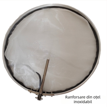 Plasă albă de pescuit cu ochi mici, inel din oțel inoxidabil consolidat, plasă de protecție pentru pește, potrivită pentru pescuit sălbatic și pescuit în puțuri negre, albă, pentru uz special