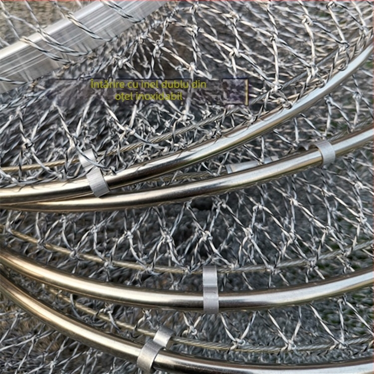 Geantă de pescuit împletită Dyneema, cu inel din oțel inoxidabil, uscare rapidă