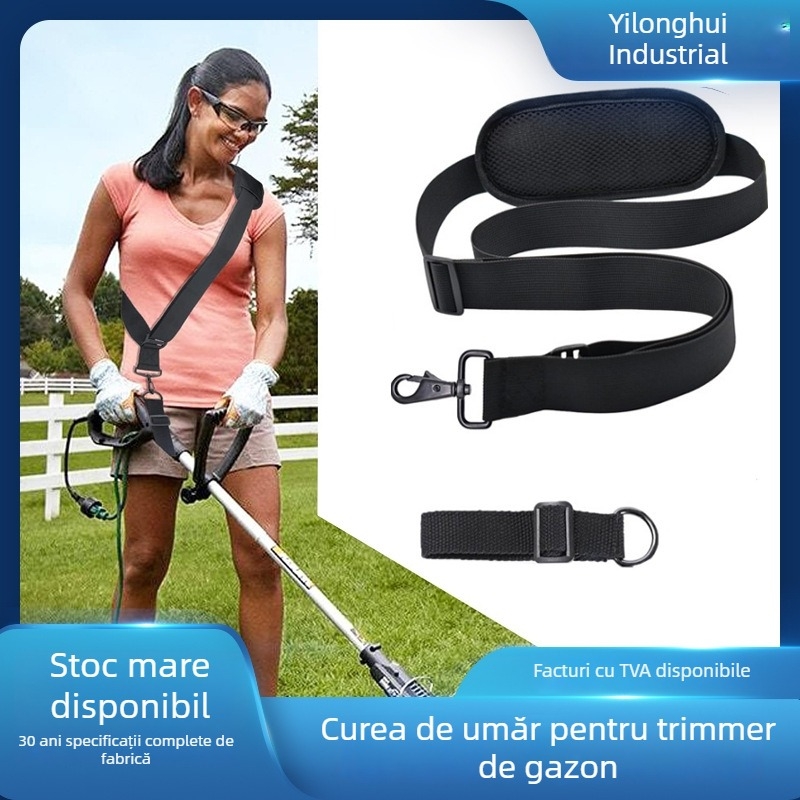 Bretea reglabilă pentru trimmer și tuns iarbă, construcție îngroșată, pentru umăr simplu sau dublu, cu Velcro