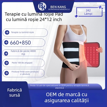 Pernă de terapie cu lumină roșie și infraroșu pentru spate, umeri, genunchi și talie — terapie termică portabilă pentru ameliorarea durerii