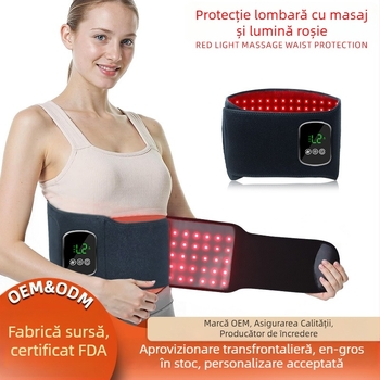 Bandă de încălzire pelviană cu 105 LED, terapie cu lumină roșie și masaj