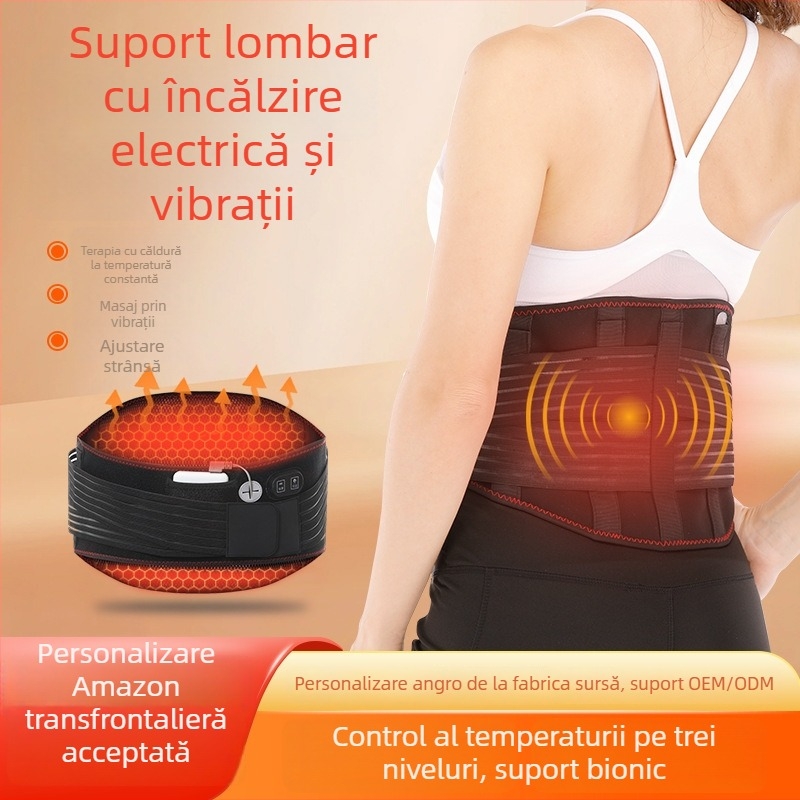 Centură încălzitoare electrică pentru talie, terapie infraroasă, încălzire talie și abdomen, masaj terapeutic