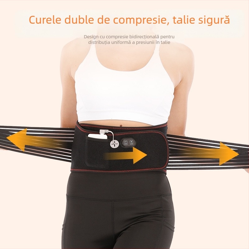 Centură încălzitoare electrică pentru talie, terapie infraroasă, încălzire talie și abdomen, masaj terapeutic