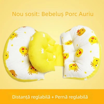 Pernă multifuncțională în formă de U, cu sprijin pentru talie și abdomen pentru somn pe o parte