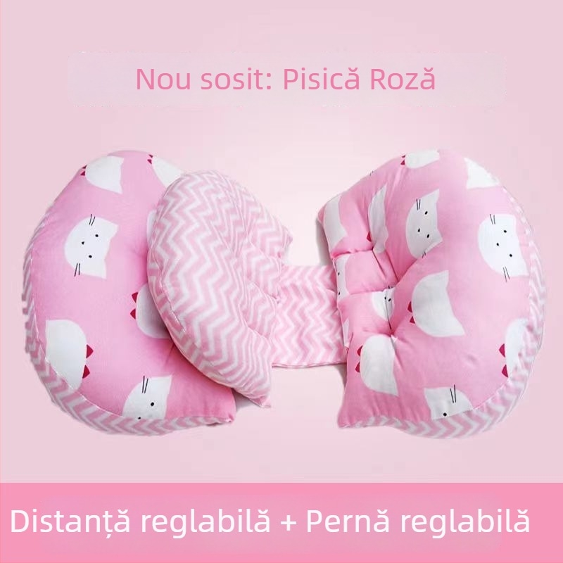 Pernă multifuncțională în formă de U, cu sprijin pentru talie și abdomen pentru somn pe o parte