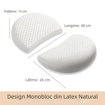 Pernă de maternitate din latex, suport talie pentru somn pe o parte, sprijin pentru abdomen, antiacarieni, detașabilă și lavabilă